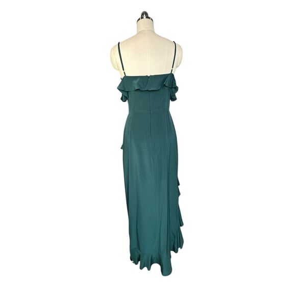 REVOLVE X Amanda Uprichard Peony Silk Maxi Dress in Green | Size M - Picture 3 of 10
